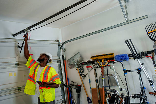 Professional Garage Door Panel Replacement technician working in Johnstown, NY